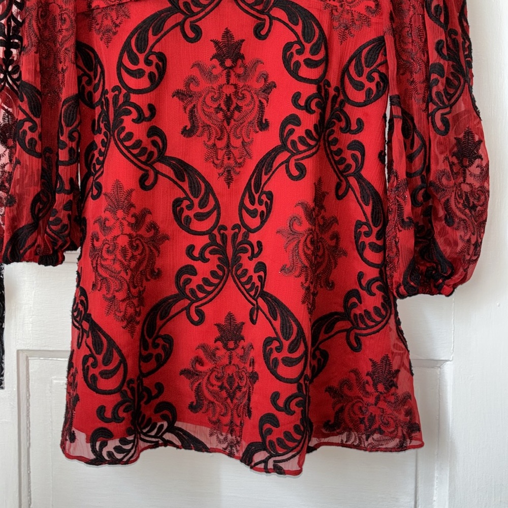 FREE PEOPLE WANT TO WANT ME EMBROIDERED MINI DRESS - Picture 6 of 16